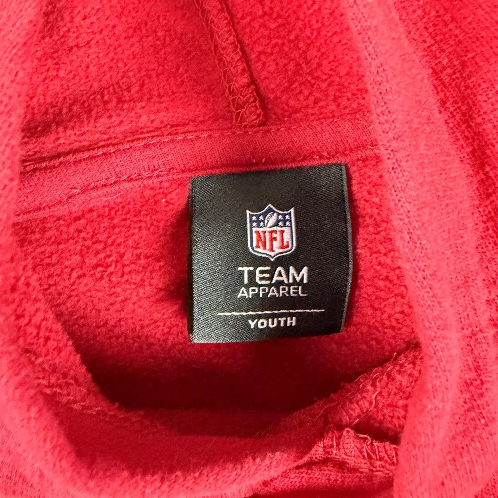 NFL Team Apparel Houston Texans Youth XL 18 Red Pullover Hoodie Embroidered Logo